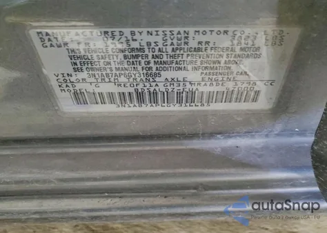 2016 Nissan Sentra S from USA, damaged, VIN 3N1AB7AP6GY316685